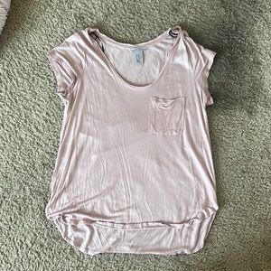 Pale Pink Plain Top with Pocket
